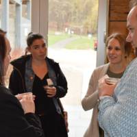 group of people discuss